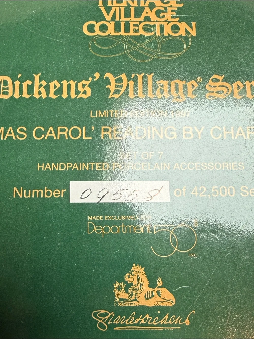 Department 56 Dickens Village A Christmas Carol Reading Set Limited Edition VTG